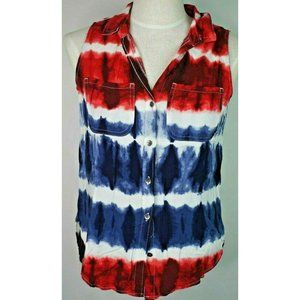 Rock Republic XS Patriotic Blouse Button front